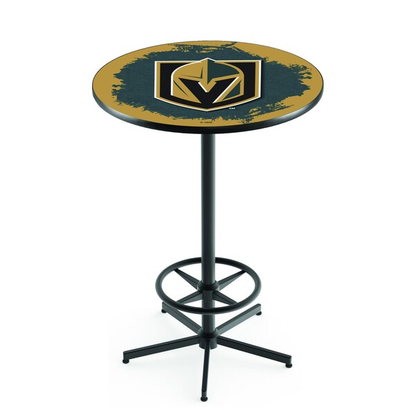 42" Black Vegas Golden Knights Pub Table, 28" dia. Top